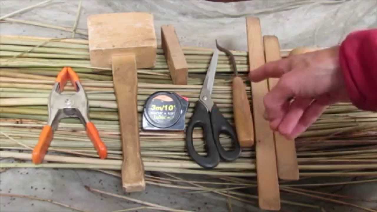 Weaving a rush seat, video by Andrew and Mark Hoskins