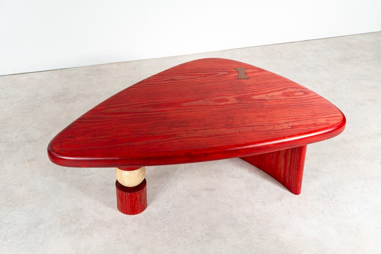 Red low table by Emiel Blockeel