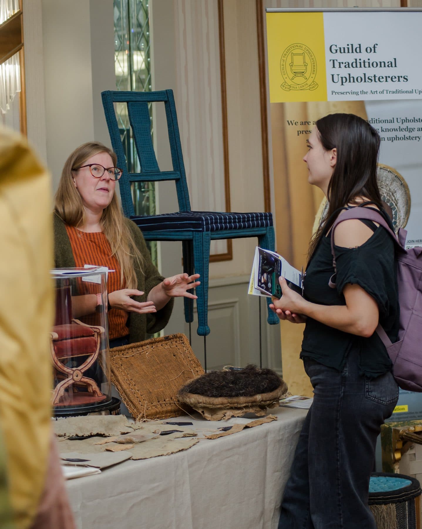 The Guild of Traditional Upholsterers stand