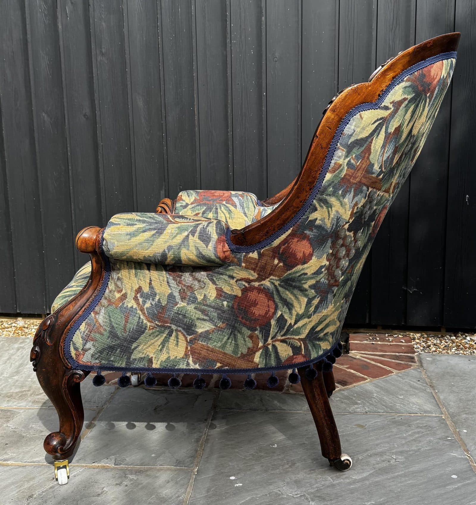 Side view of Emma Wrafter's armchair