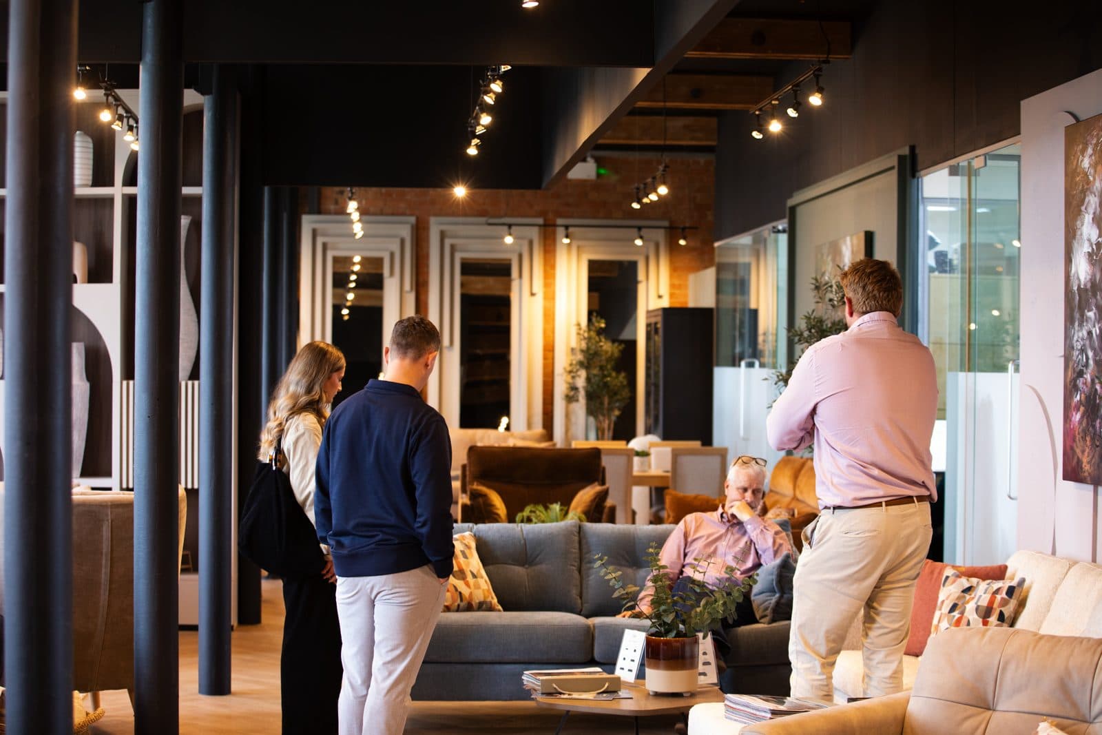 Visitors in the Siren Furniture showroom at Autumn Long Point 2026