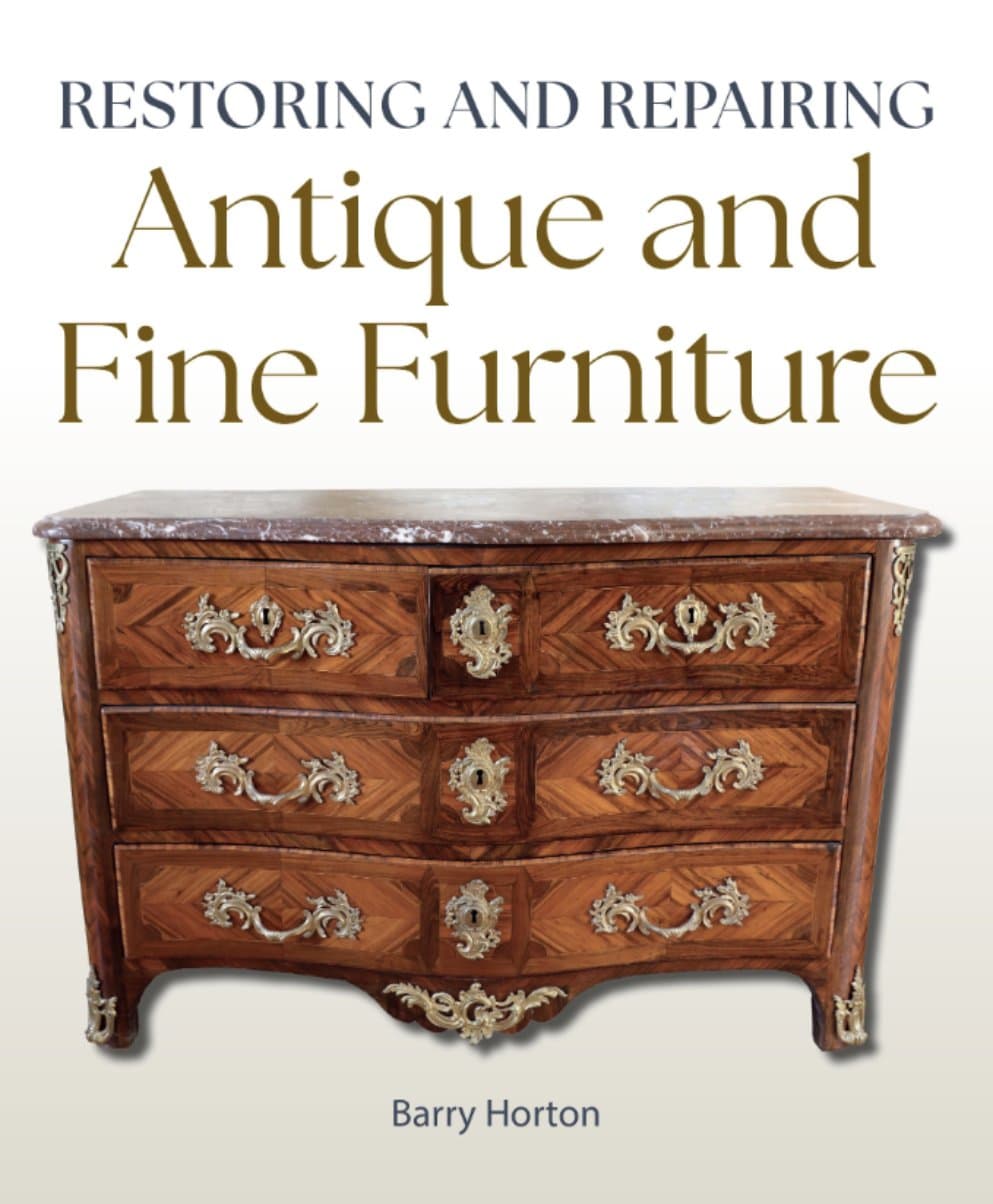 Cover of Restoring and Repairing Antique and Fine Furniture by Barry Horton, showing a serpentine commode with gilt bronze mounts and a marble top