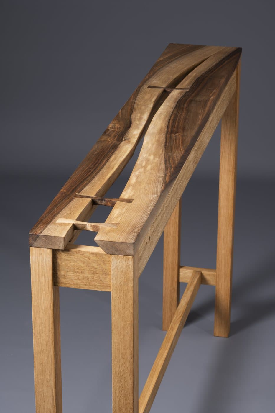 Aite, Console Table made from Irish Walnut and English Oak, by Duncan Legate LSDC
